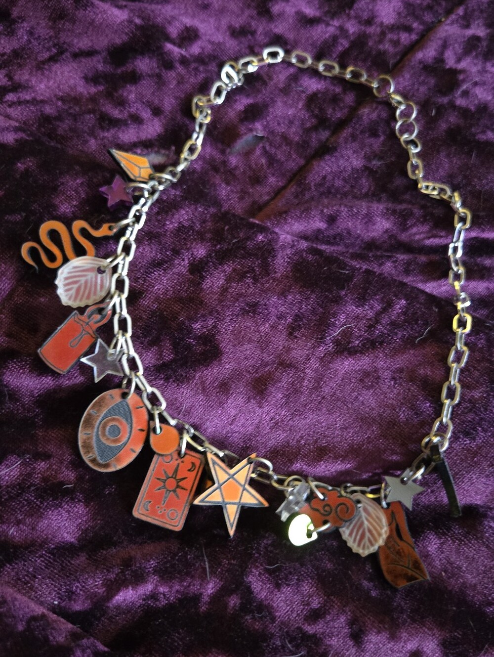 Handmade Witchy Charm Necklace Tarot Candle Venus